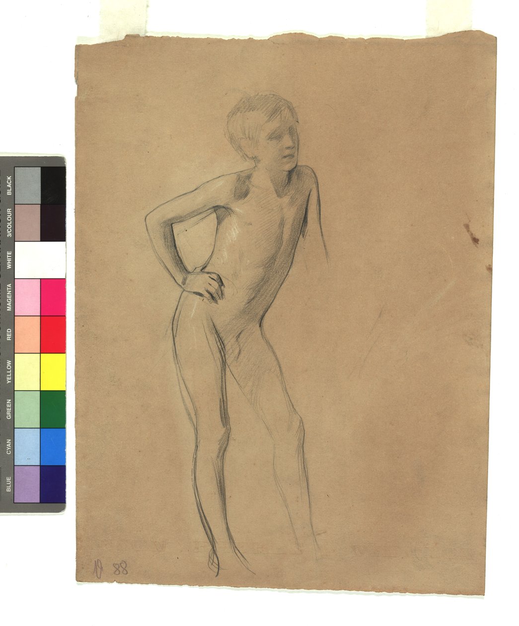 Stehender Knabenakt av Gustav Klimt