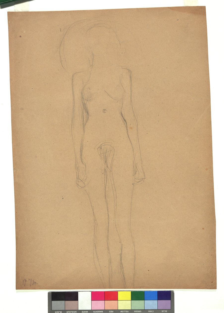 Stehender weiblicher Akt av Gustav Klimt
