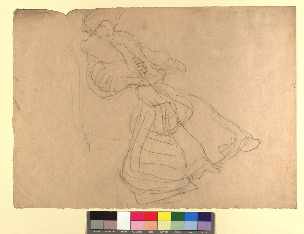 Studie zu einem Damenporträt av Gustav Klimt