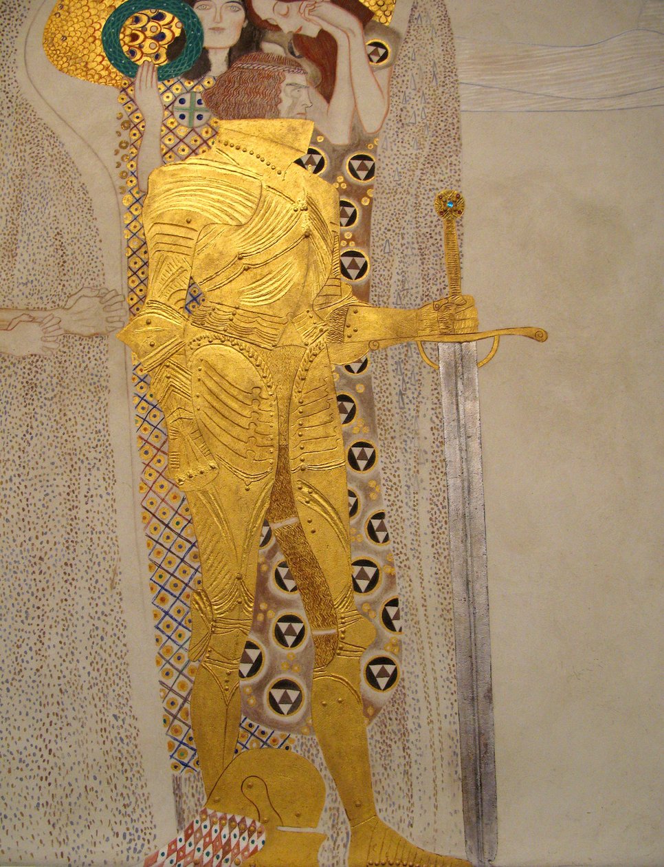 Beethovenfrisen, Detalj: Riddare i lysande rustning av Gustav Klimt