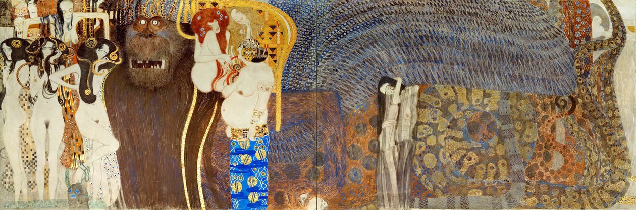 Beethovenfrisen, Detalj: The Hostile Forces, 1902 av Gustav Klimt