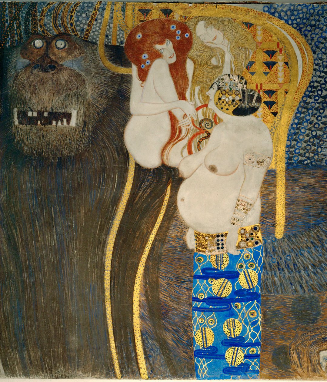"Beethoven-frisen", detalj av Gustav Klimt