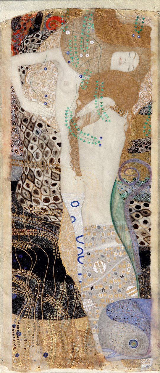 Vattenormar I av Gustav Klimt