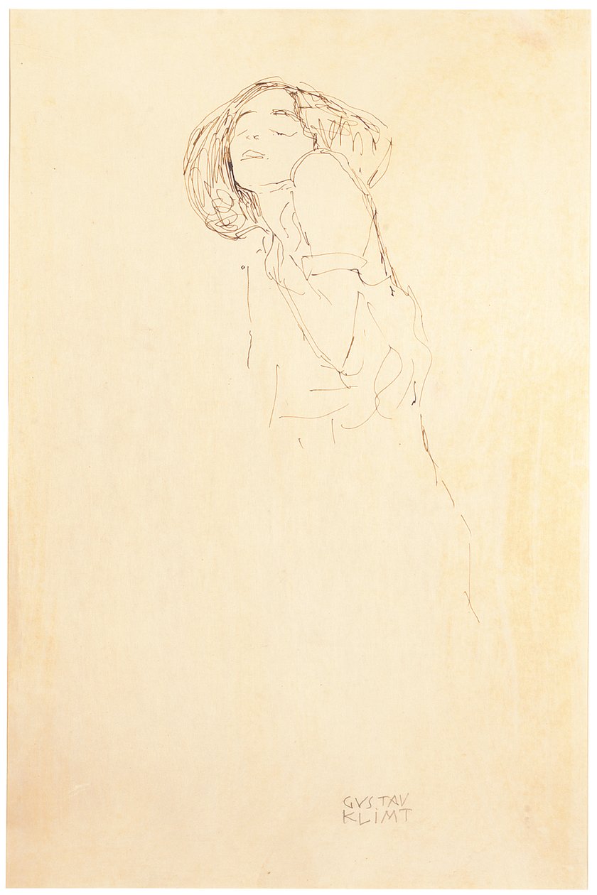 Kvinna från vänster av Gustav Klimt
