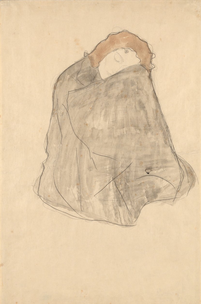 Sittande kvinna, 1908-1909 av Gustav Klimt