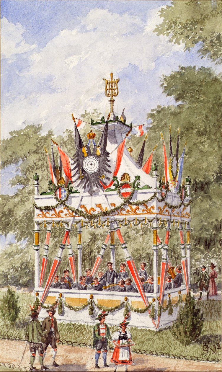 Musikpaviljongen vid Wiener Schützenfest 1898 av Gustav Korompay