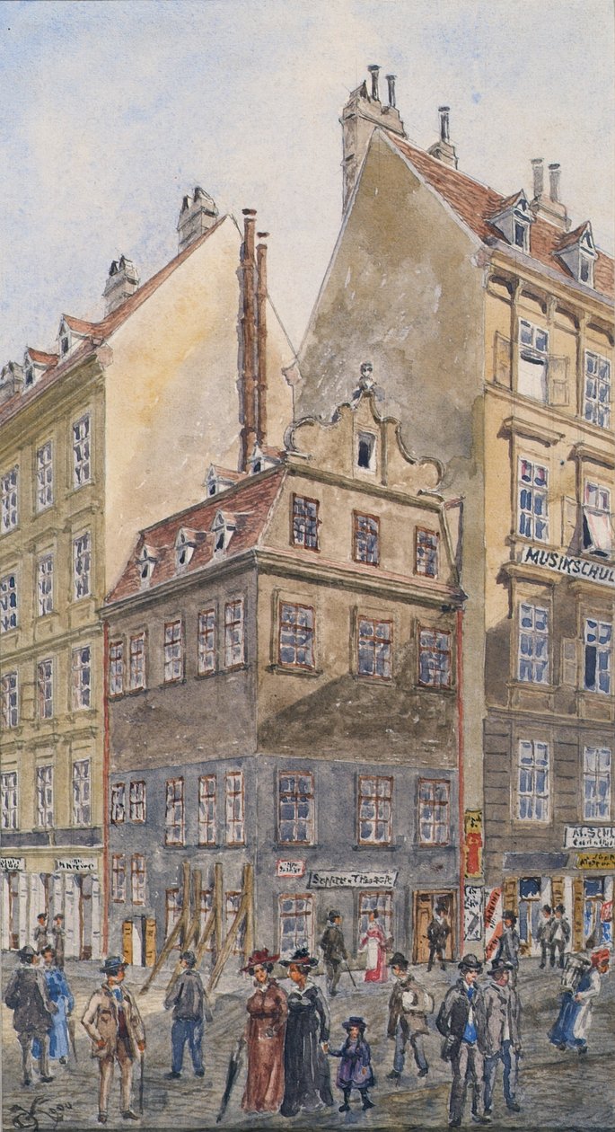 Salzgries i Wien (hörnet av Tiefer Graben) av Gustav Korompay