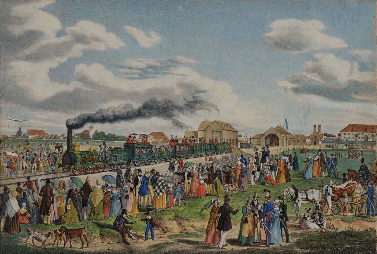 Invigning av järnvägen München-Augsburg den 1 september 1839, 1839. av Gustav Kraus