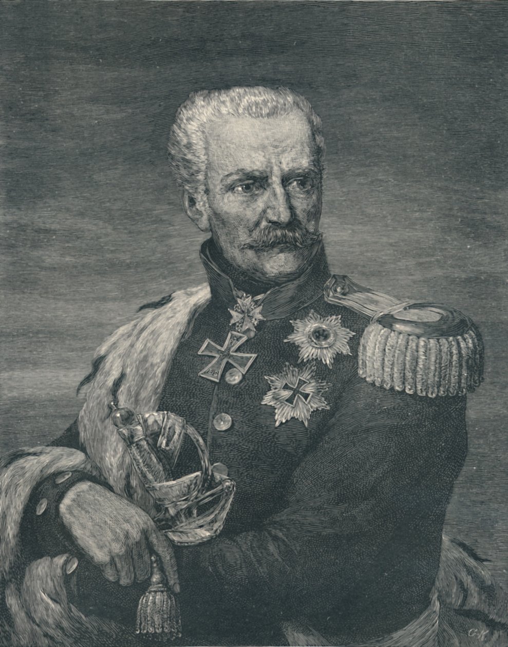 Gebhard Leberecht Von Blucher, Prins av Wahlstadt, c1815-1819, 1896 av Gustav Kruell