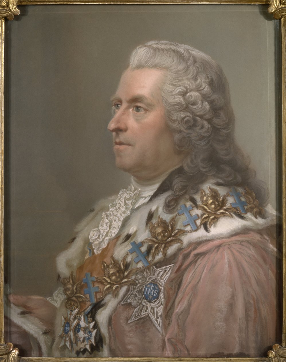 Porträtt av greve Carl Gustaf Tessin (1695-1770), av Lundberg, Gustaf (1695-1786). Pastell på papper av Gustav Lundberg