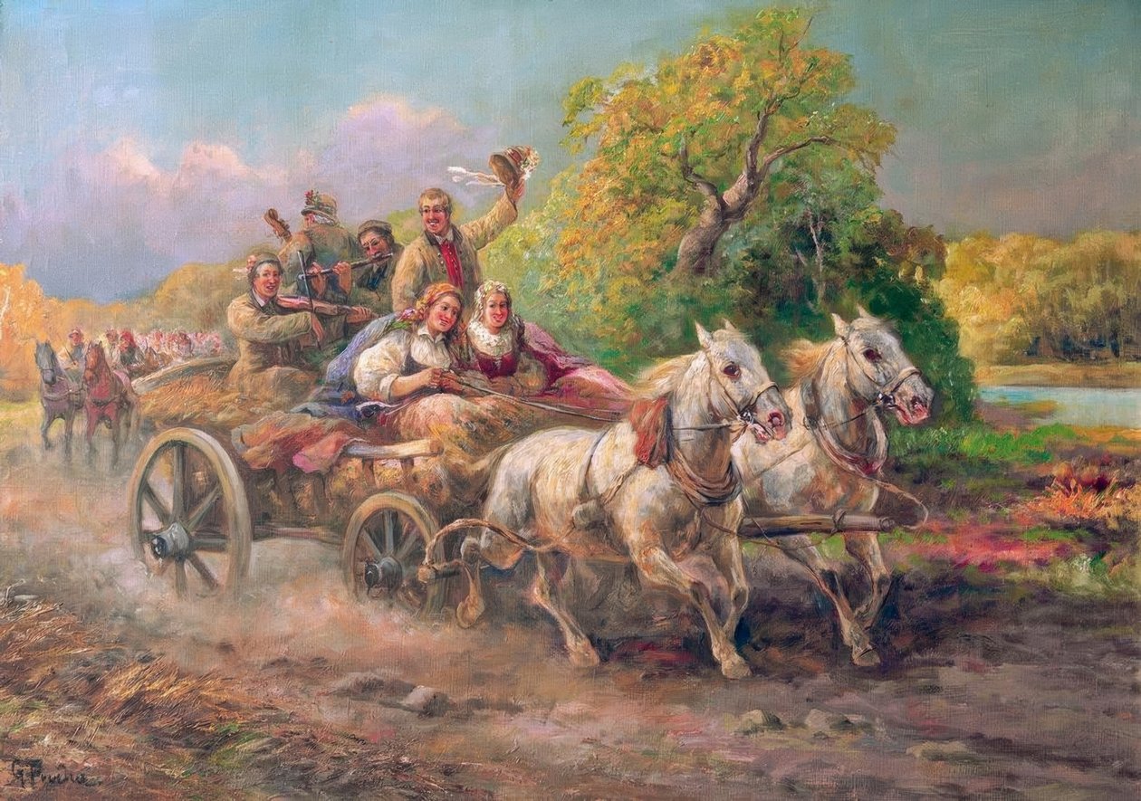 Ungersk bröllopsprocession av Gustav Prucha