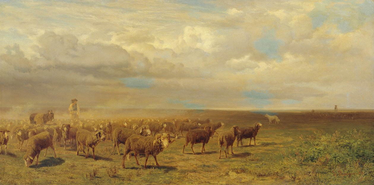 Fårbesättning i Puszta av Gustav Ranzoni