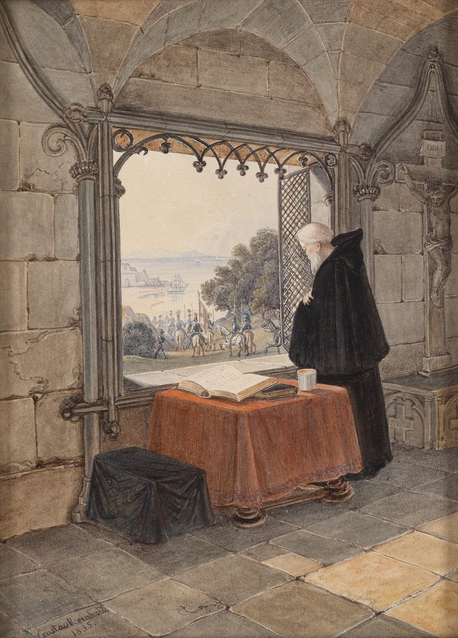 Korsfarare och munk av Gustav Reinhold