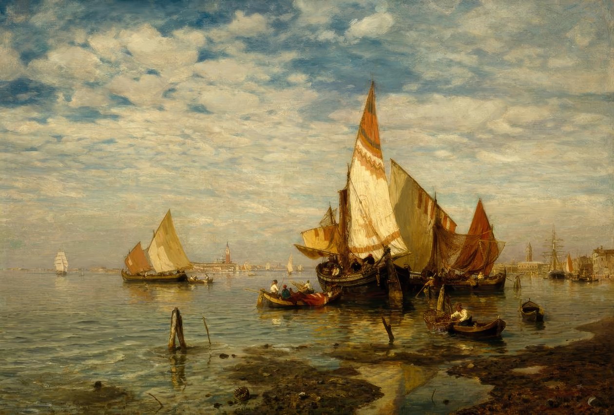 I lagunen nära Venedig av Gustav Schönleber