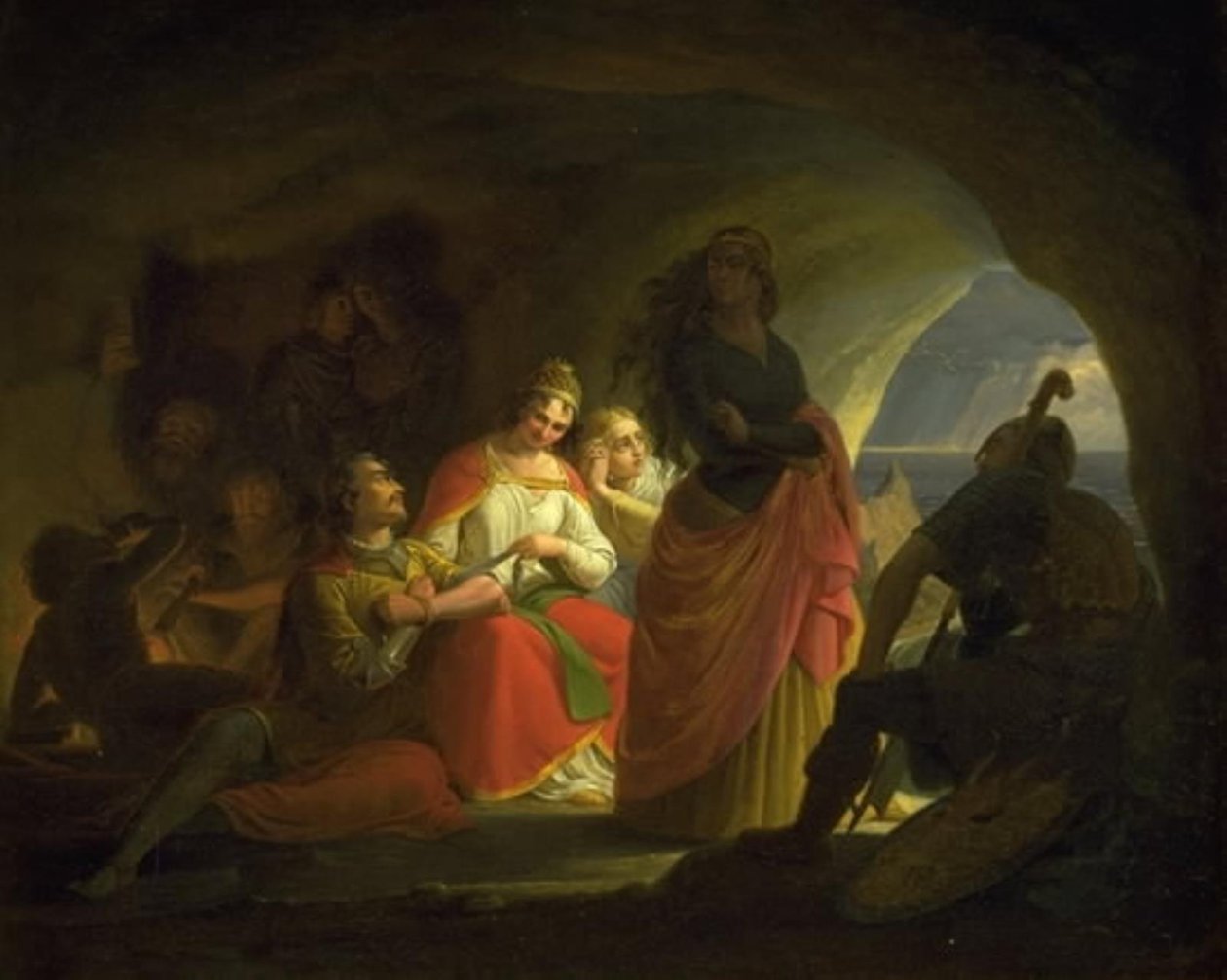 Prins Buris, Liden Kirsten, Skøn Hulfrid och Stolta Ingefrid tillfångatagna av Ulf Svartskæg av Gustav Theodor Wegener