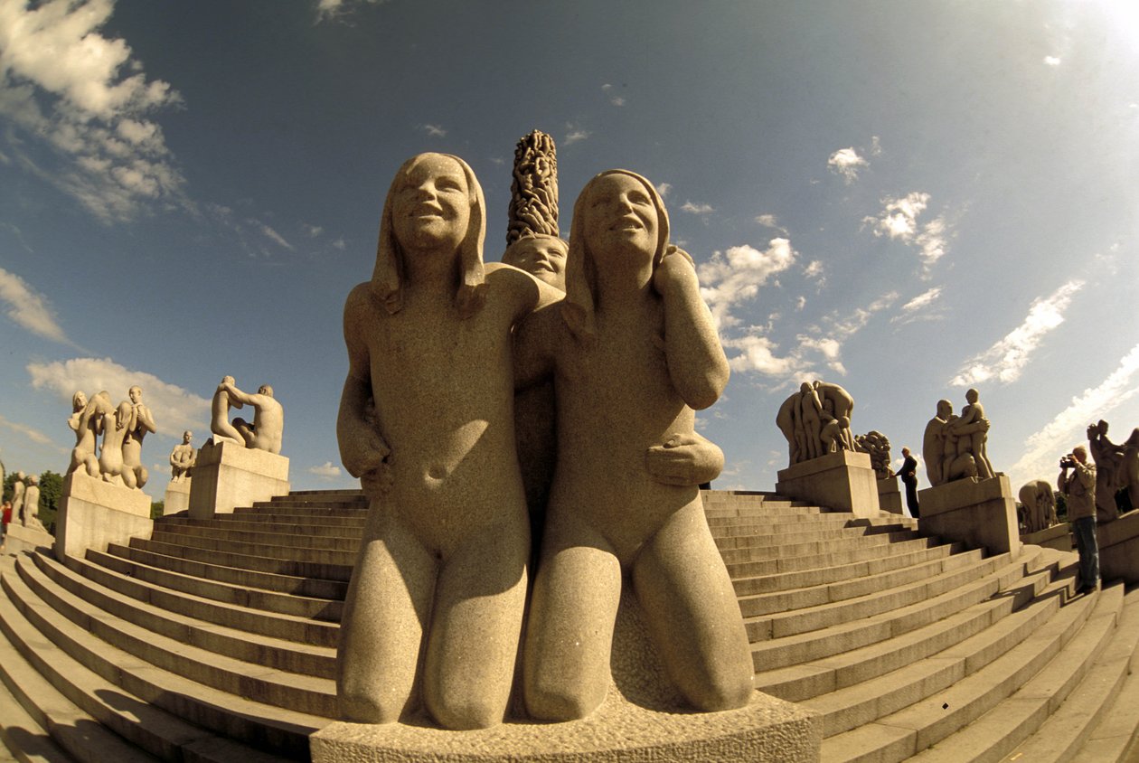 Vigeland skulptur, Frognerparken, Oslo, Norge, Europa av Gustav Vigeland