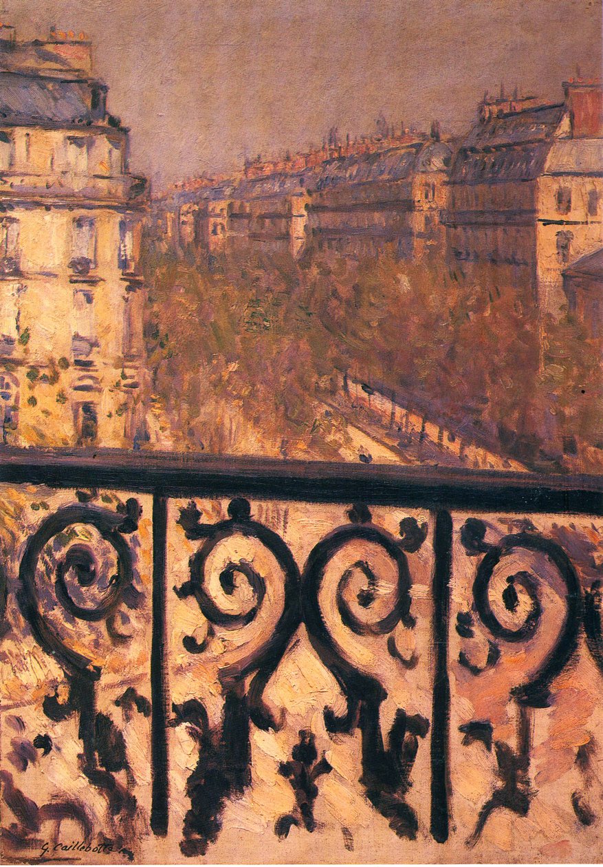 A balcony in Paris av Gustave Caillebotte