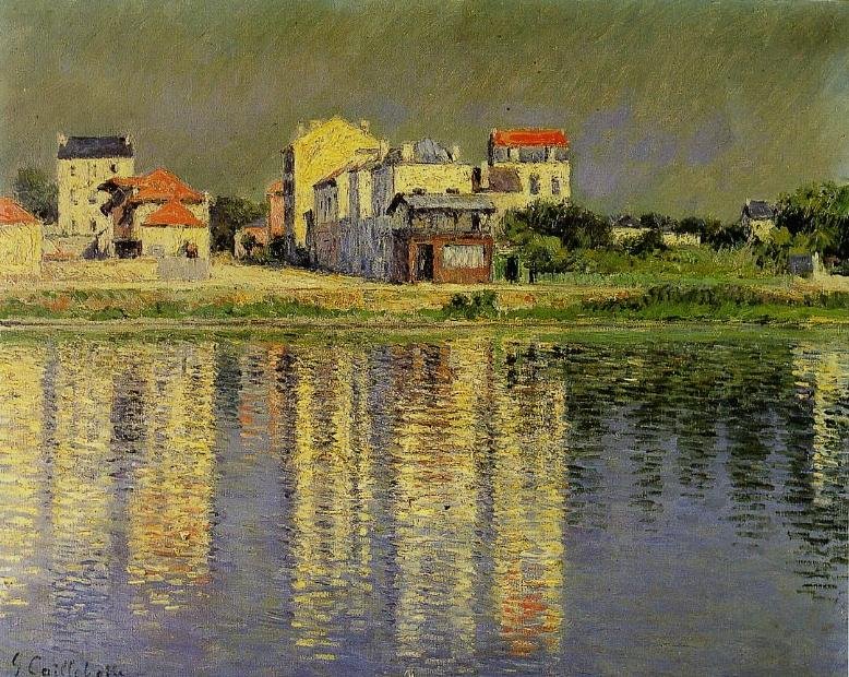 Seine-bankerna av Gustave Caillebotte