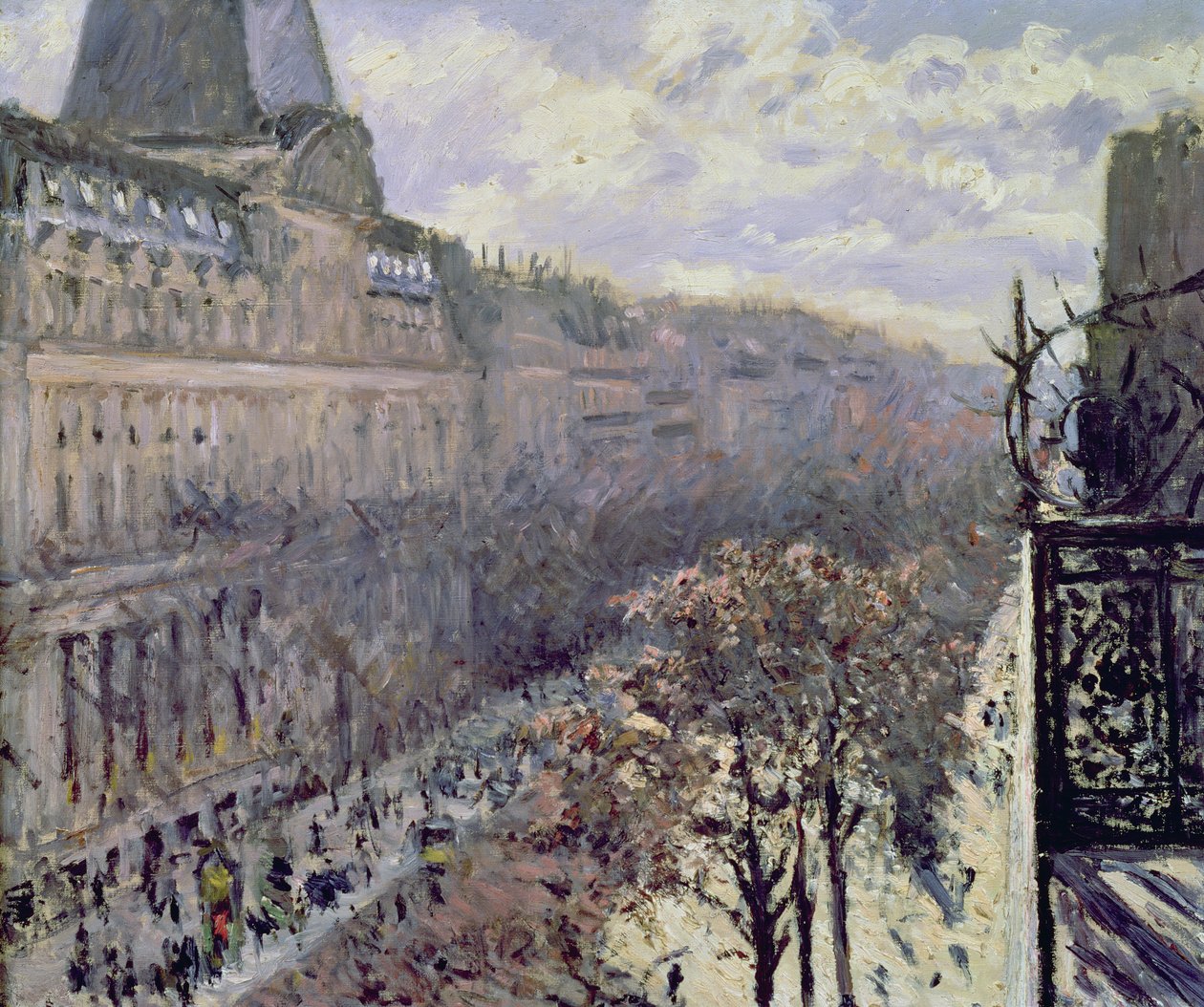 Boulevard des Italiens, omkring 1880 av Gustave Caillebotte