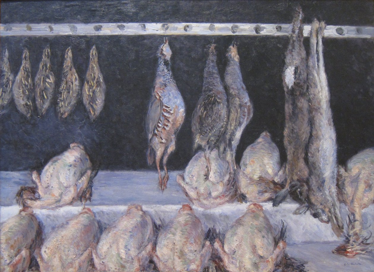 Display of Chickens and Game Birds  av Gustave Caillebotte