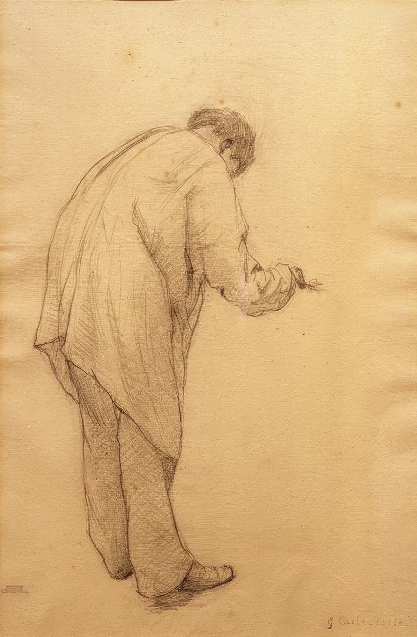 Studie för husmålare av Gustave Caillebotte