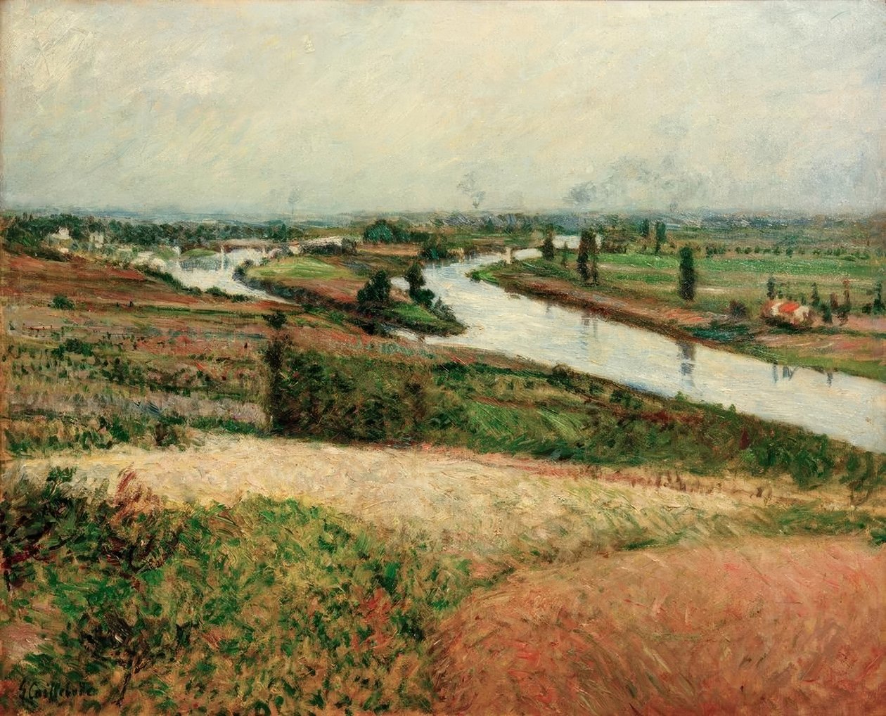 Seine vid toppen av Epinay av Gustave Caillebotte