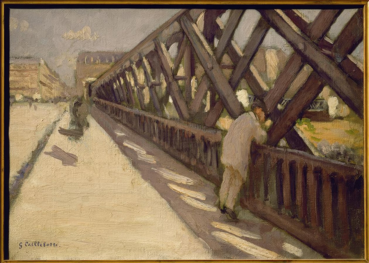Europabron, preliminär skiss av Gustave Caillebotte