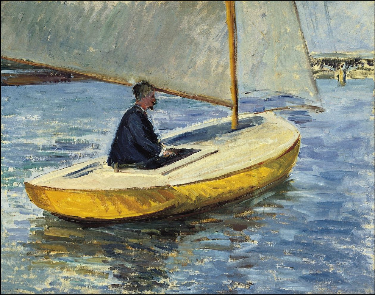 Le bateau jaune av Gustave Caillebotte