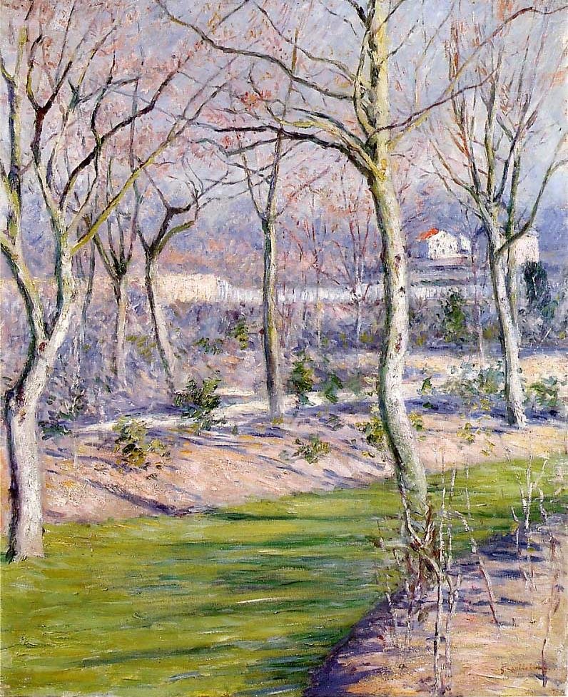 Le jardin du Petit Gennevilliers en hiver av Gustave Caillebotte