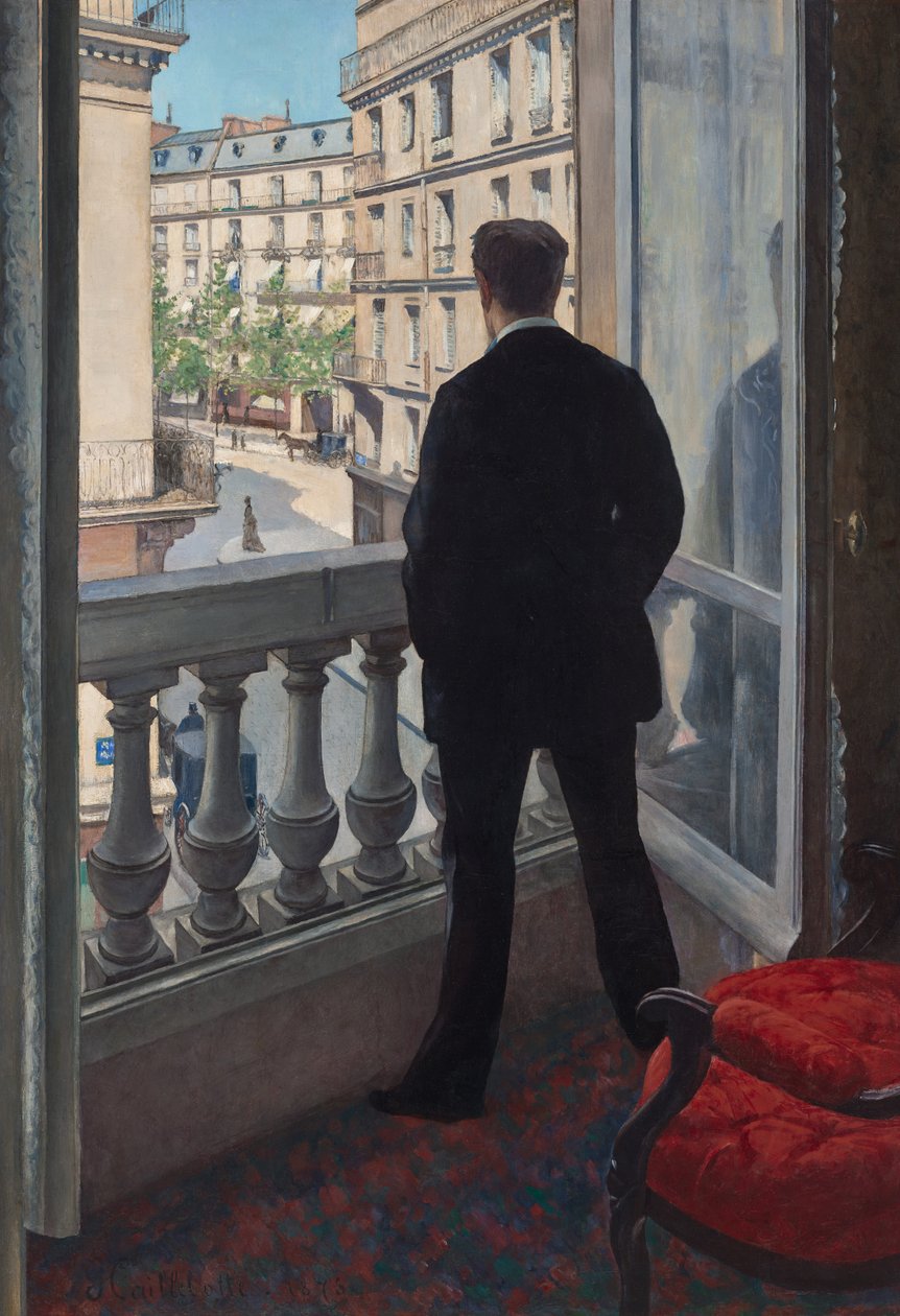 Mannen vid fönstret. 1875 av Gustave Caillebotte