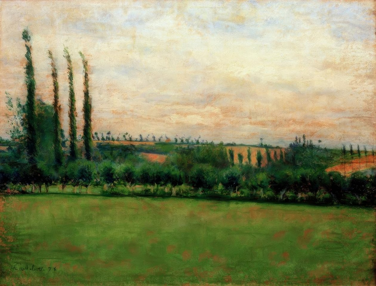 Prärie av Gustave Caillebotte