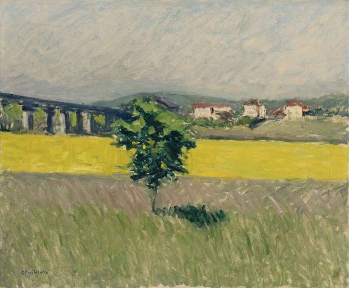 Prairie au Pont dArgenteuil av Gustave Caillebotte