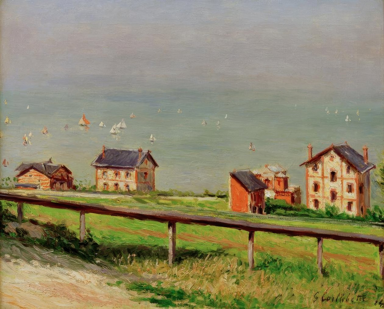 Regattor till havs, i Trouville av Gustave Caillebotte