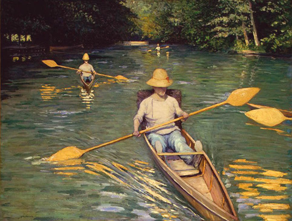 Skiffs on the Yerres av Gustave Caillebotte