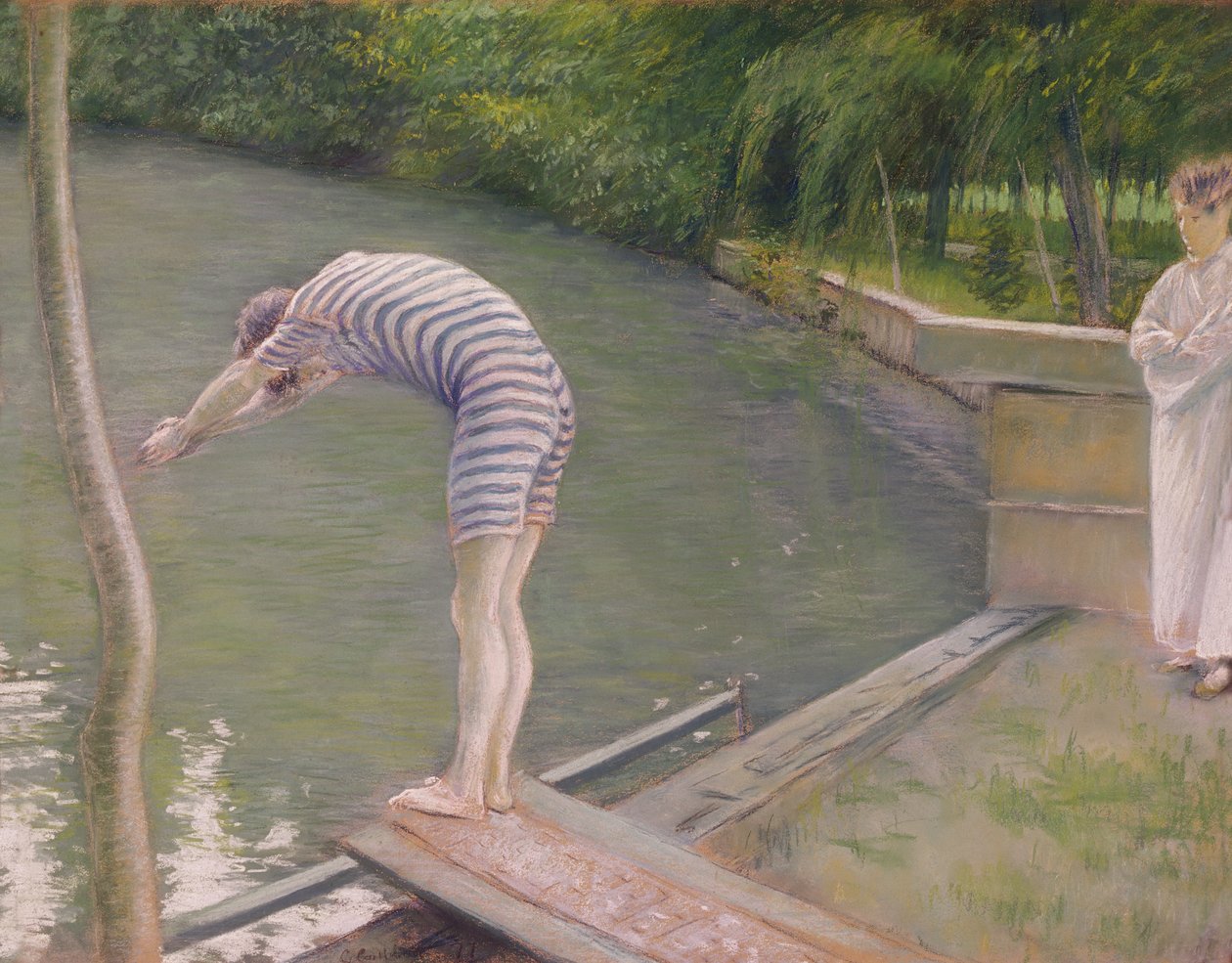 Badaren eller dykaren, 1877 av Gustave Caillebotte