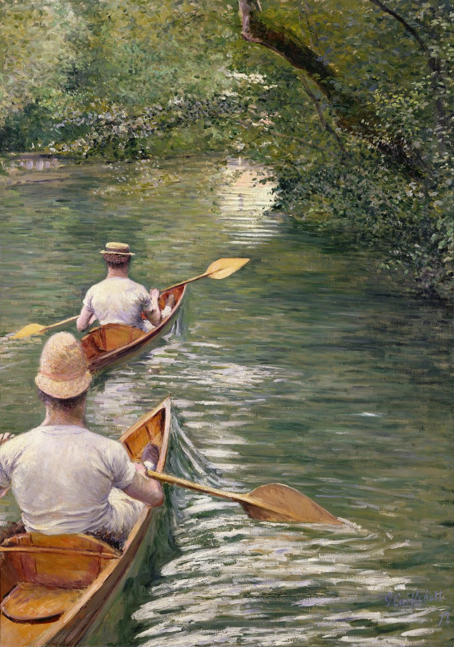 Kanoterna, 1878 av Gustave Caillebotte