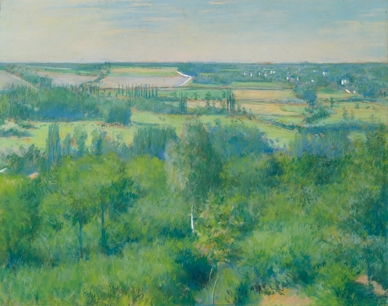 Vallée de l’Yerres av Gustave Caillebotte