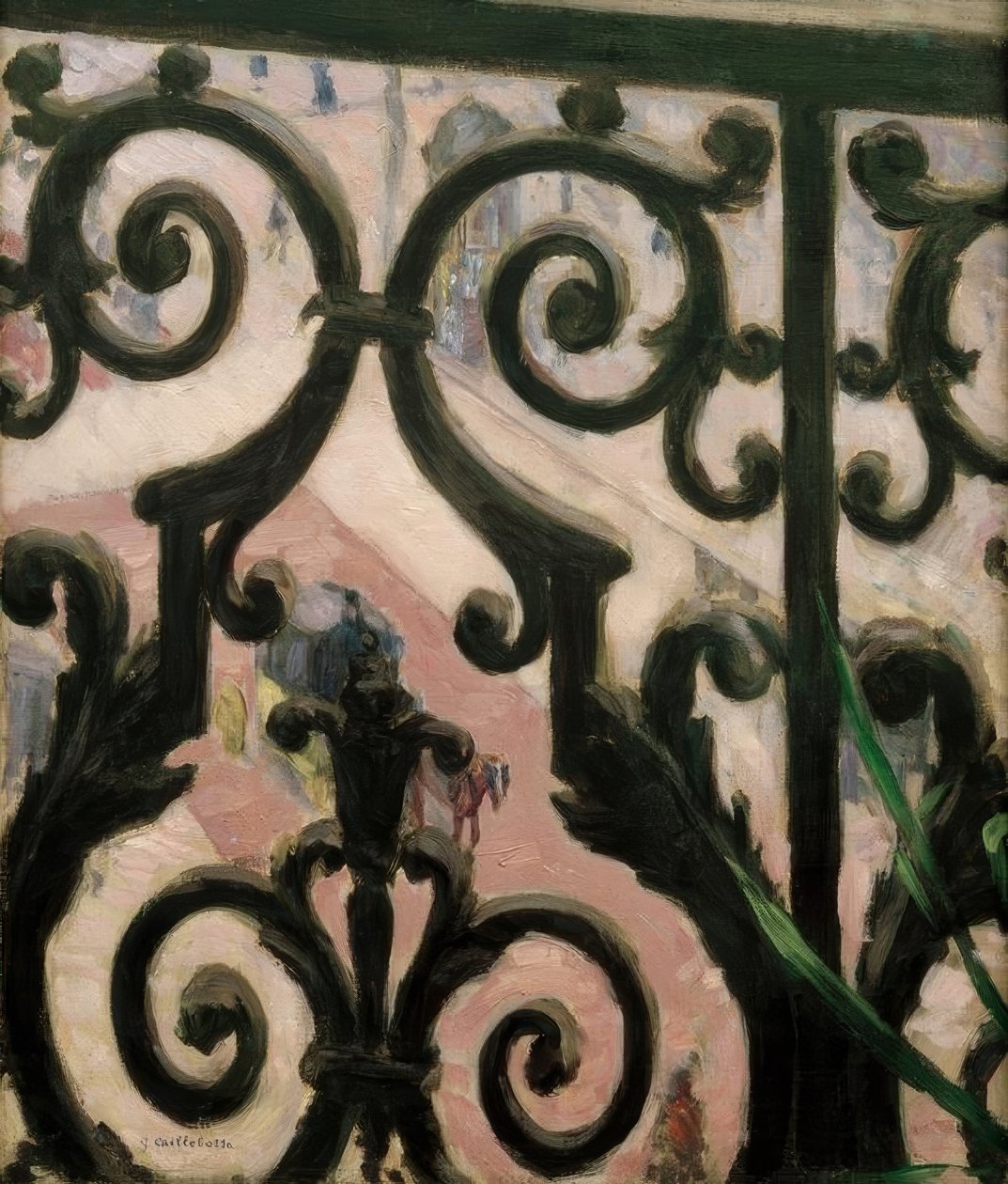 Utsikt från en balkong av Gustave Caillebotte