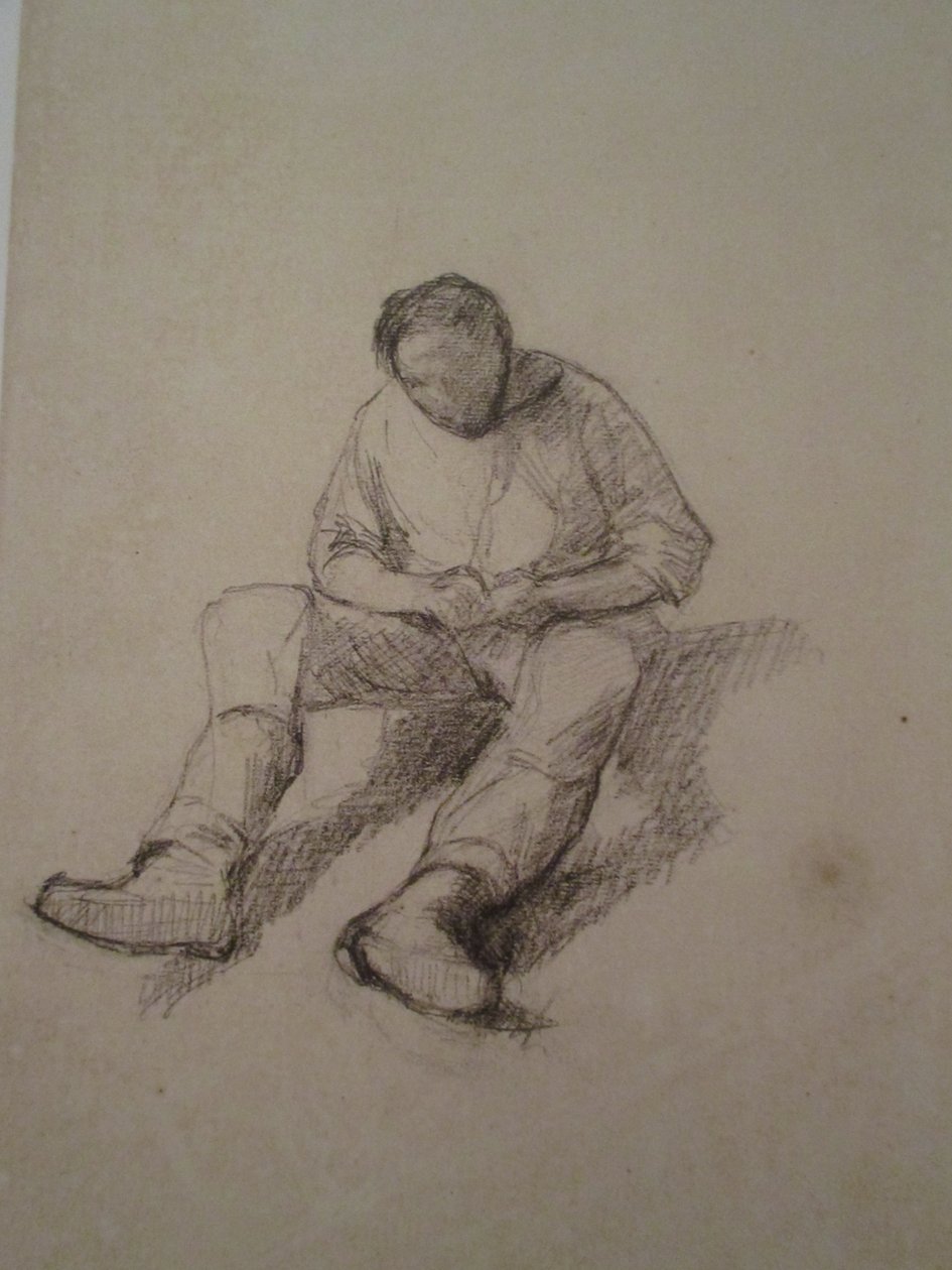 Étude pour les Raboteurs de parquet av Gustave Caillebotte