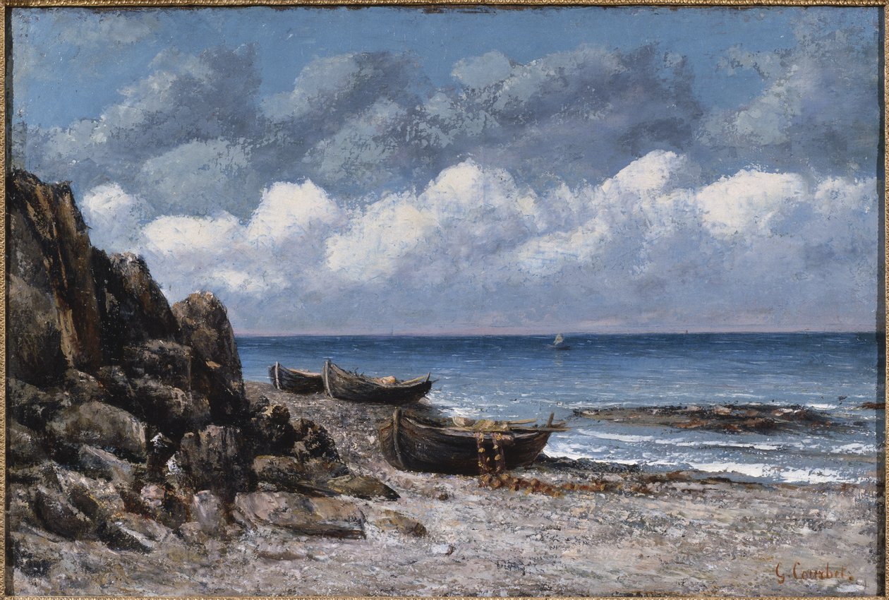 Båtar vid St. Aubain av Gustave Courbet