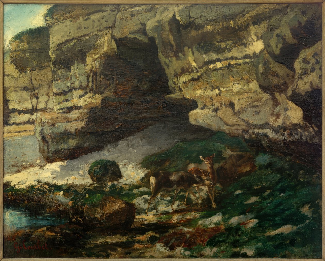 Rådjur vid källan av Gustave Courbet