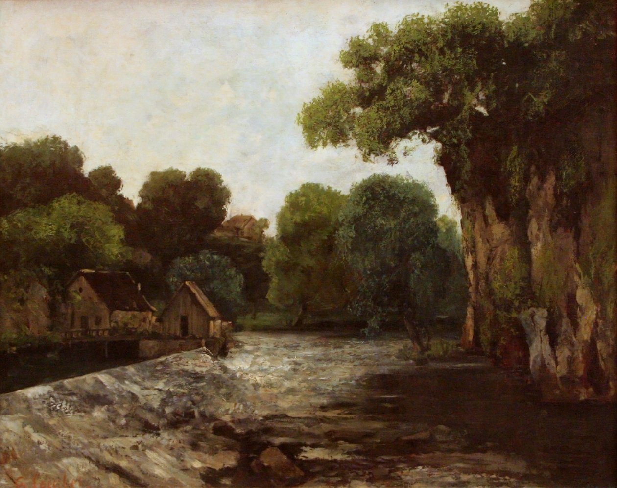 Das Mühlwehr av Gustave Courbet