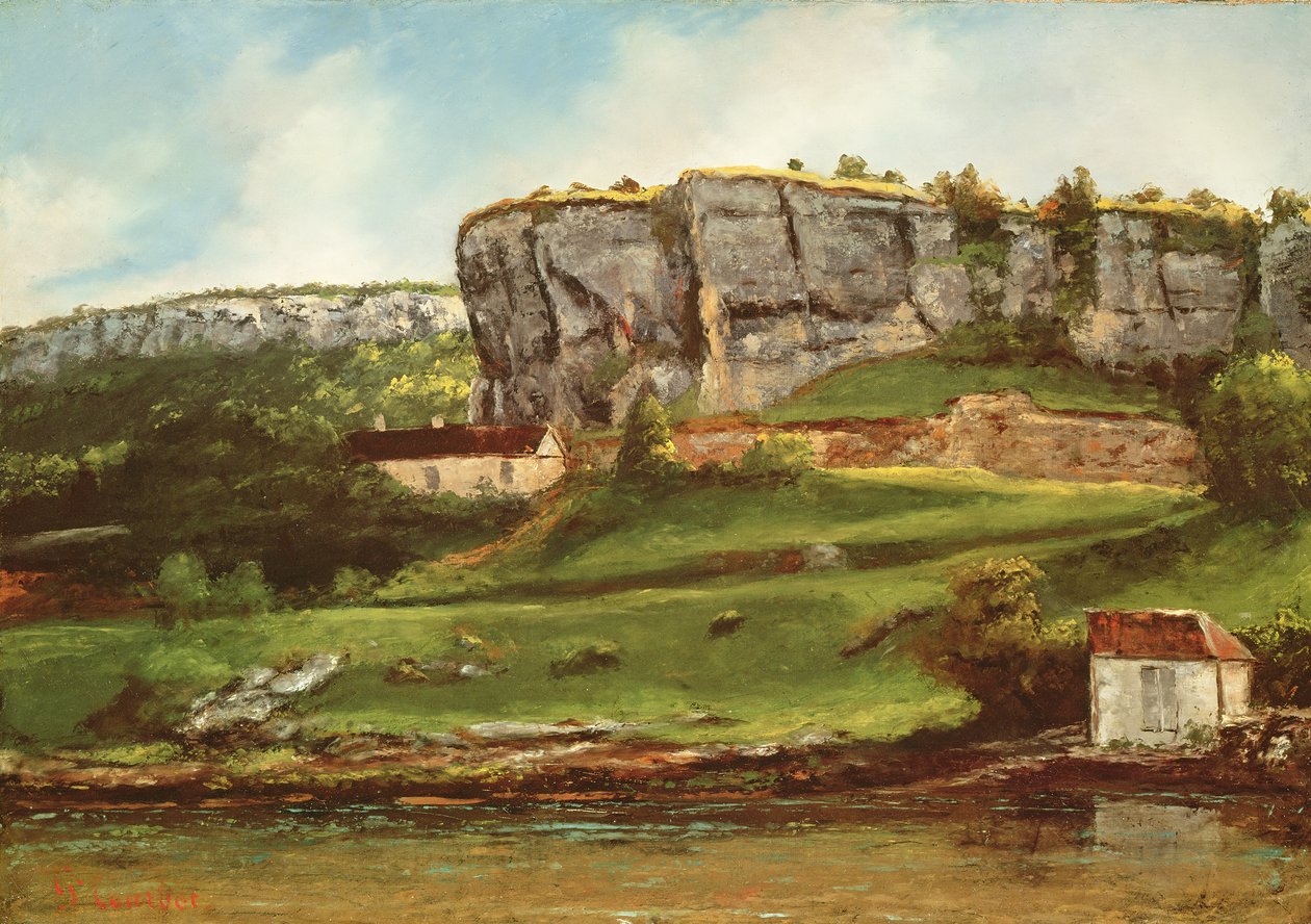Landskap troligen i Creux-Billard-regionen i Jura av Gustave Courbet