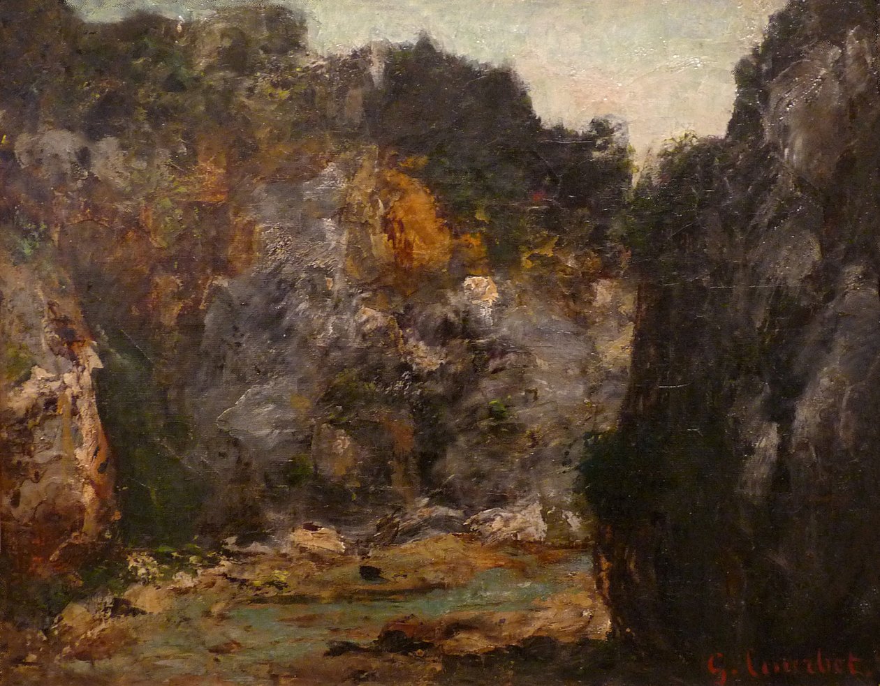 Le Défilé  av Gustave Courbet