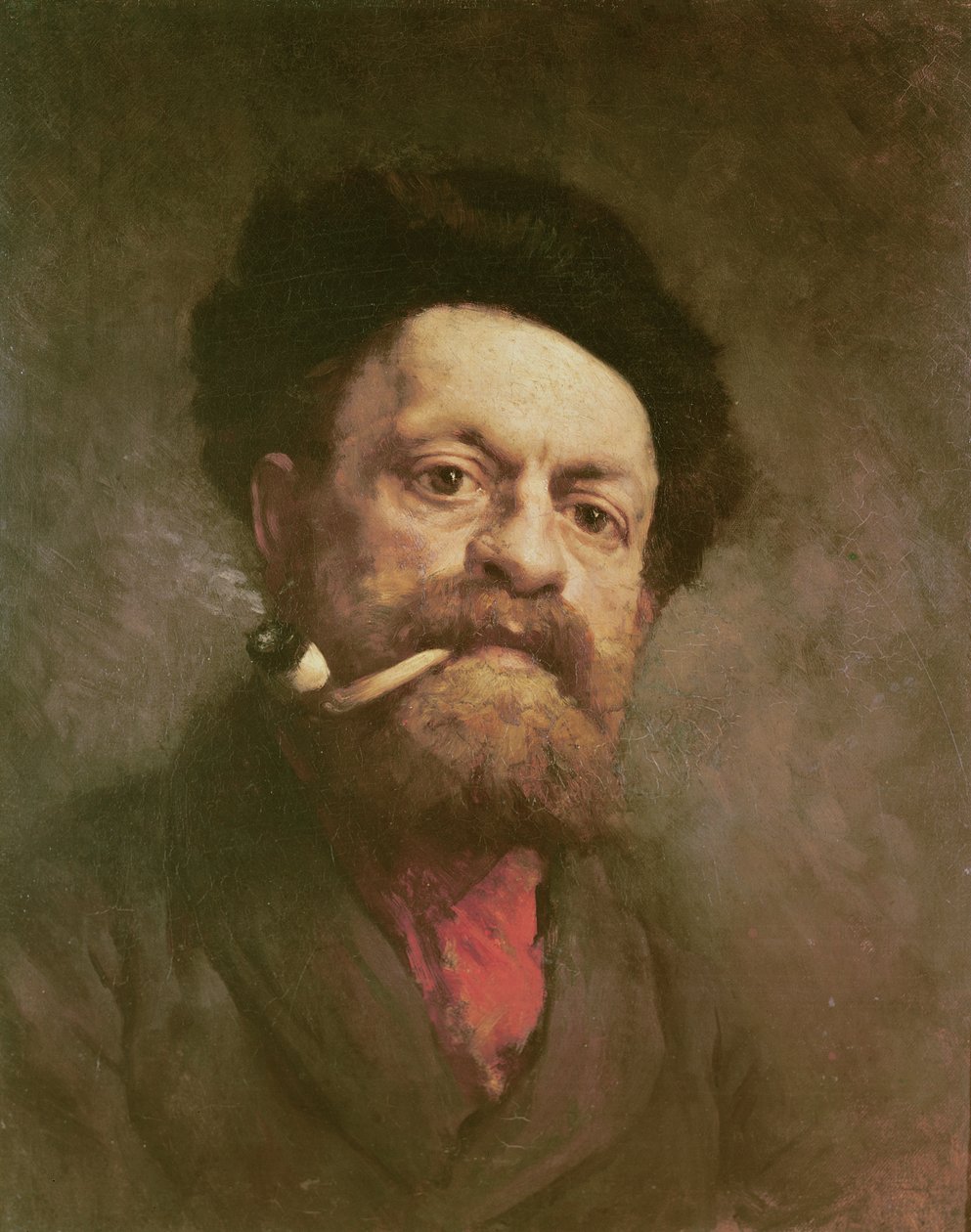 Man med ett rör av Gustave Courbet