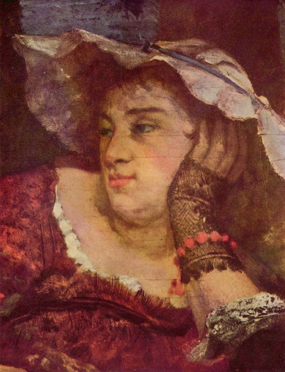 Mädchen an der Seine av Gustave Courbet
