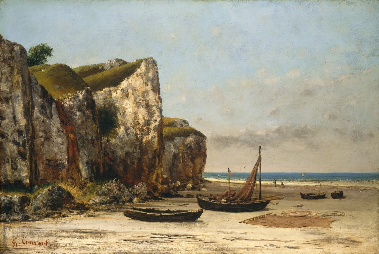 Plage de Normandie  av Gustave Courbet