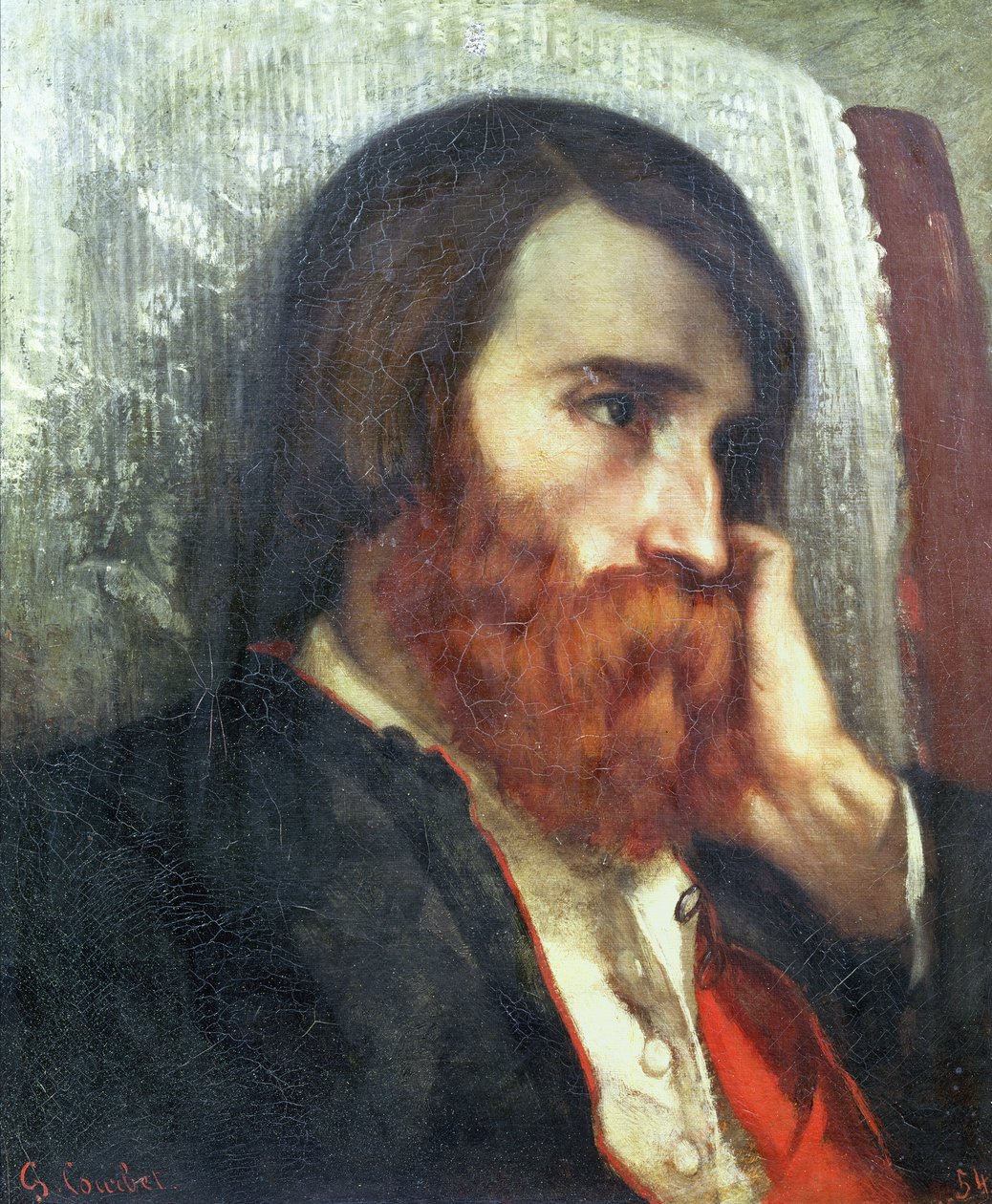Porträtt av Alfred Bruyas av Gustave Courbet