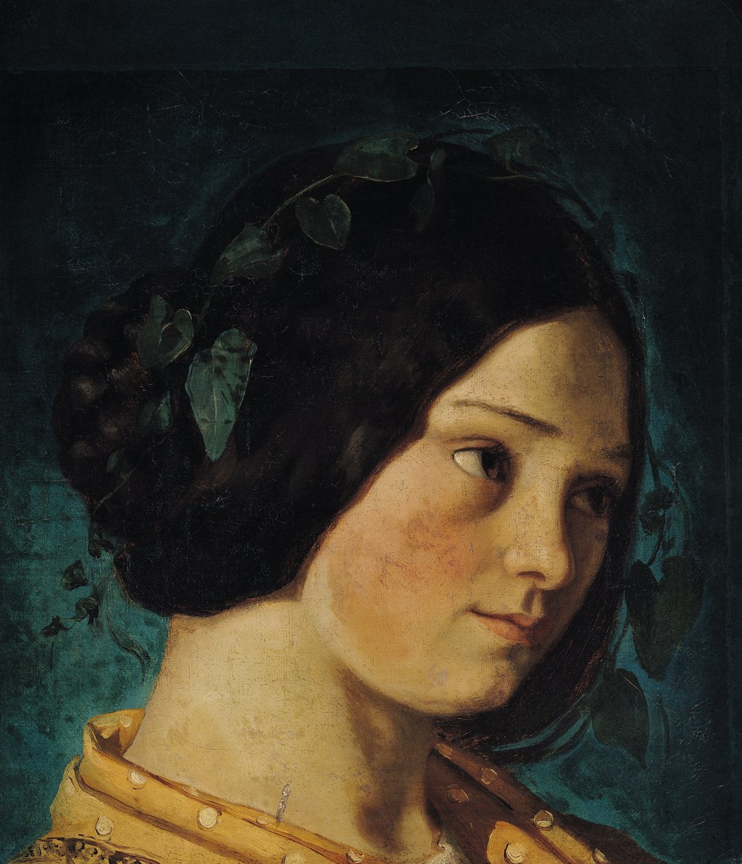 Porträtt av Zelie Courbet, ca 1842 av Gustave Courbet