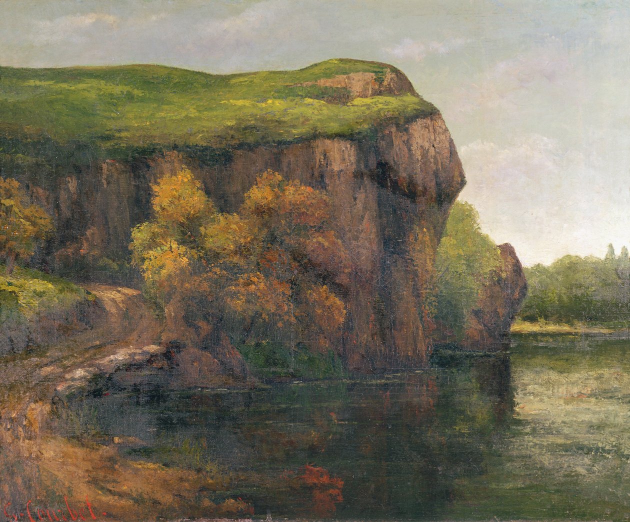 Klippiga klippor av Gustave Courbet